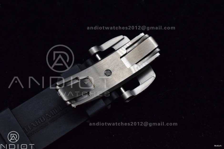 V3 Best KVF Crystal RM011 Black on Edition Chrono Black SS A7750 Dial 1:1 Strap Rubber 0901